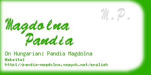 magdolna pandia business card